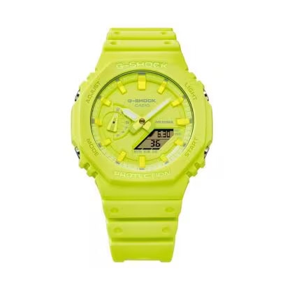 カシオ CASIO G-SHOCK GSHOCK ジーショック ANALOG-DIGITAL 2100Series GA-2100-9A9JF YELLOW カーボンコアガード構造 耐衝撃構造 （ショックレジスト） 20気圧防水 八角形 オクタゴンベゼル 腕時計 国内正規品 【送料無料 北海道/沖縄/離島除く】 9A9JF FREE