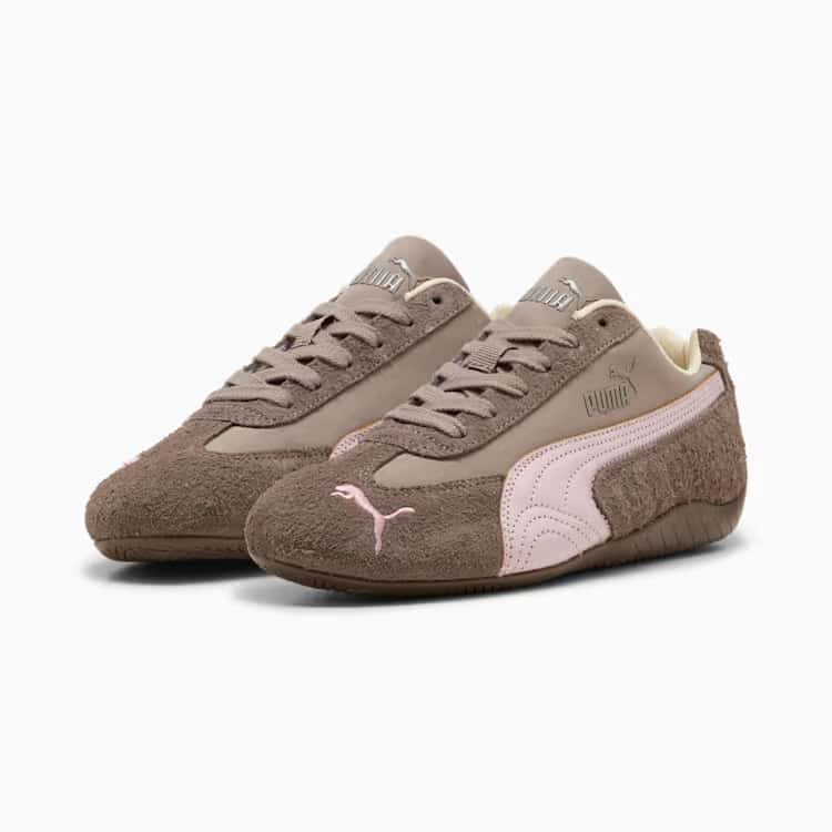 プーマ スピードキャットブラッシュド ラックス スニーカー PUMA SPEEDCAT BRUSHED LUXE WNS Mouse Gray-Gum 23.0㎝～25.0㎝ 407672_01 4070032763040 【送料無料 北海道/沖縄/離島を除く】 Totally taupe-Chocolate 23.0㎝