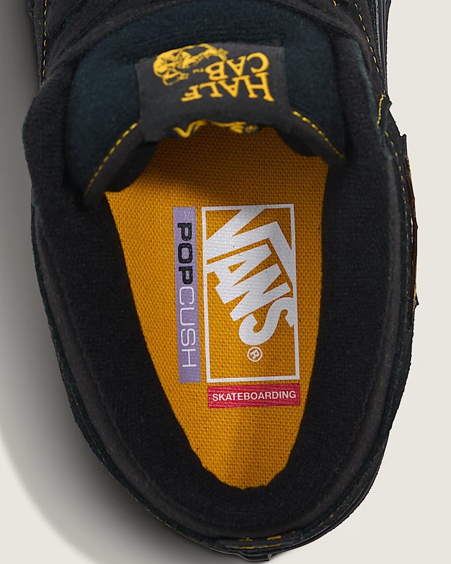 バンズ VANS SKATE HALF CAB BLACK/MUSTERD VN0A5FCDBLN スケート ハーフキャブ 26.0cm～28.0㎝ スニーカー メンズ シューズ 0198266502021 【送料無料 北海道/沖縄/離島を除く】 BLACK/MUSTERD 26.0cm