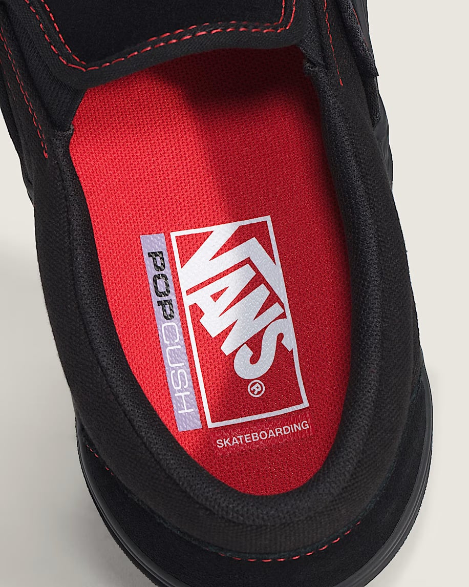 バンズ VANS SKATE SLIP-ON BLACK/BLACK/RED VN000EG52UR スケート スリップオン 26.0cm～28.0㎝ スニーカー メンズ シューズ 0198266486857 【北海道/沖縄/離島 着払い】 BLACK/BLACK/RED 26.0cm