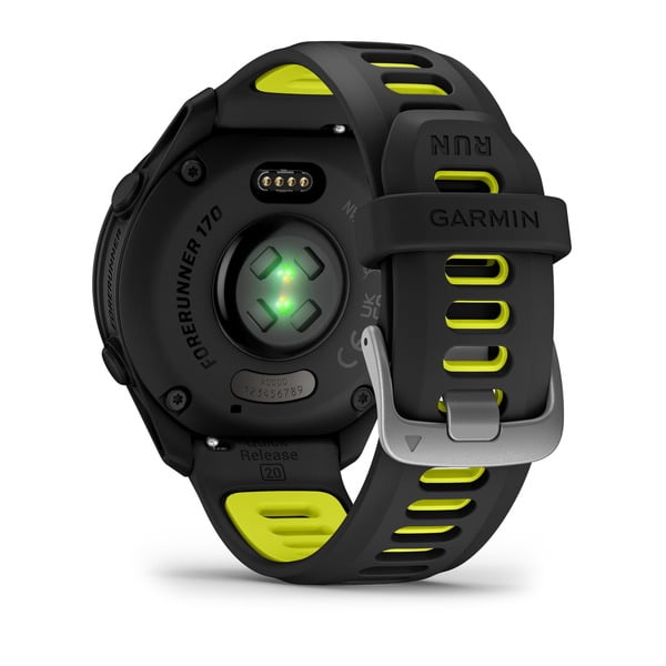 ガーミン GARMIN Forerunner 170（フォアランナー170） Black/Amp Yellow（ブラック/アンプ イエロー） 43mm シリコンバンド AMOLED（有機EL） 軽量 ランニングGPSウォッチ Suica対応 010-03920-40 07537593785867 腕時計 正規品 【送料無料 北海道/沖縄/離島を除く】 Black/Amp Yellow FREE