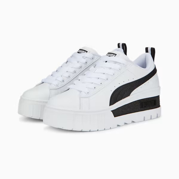 【PUMA】 Mayze Wedge Wns  Puma white-puma black プーマ ウィメンズ メイズ ウェッジ  386273 01 スニーカー  シューズ 25.0cm 4065449923347 KX3  【送料無料 北海道/沖縄/離島を除く】 25.0cm