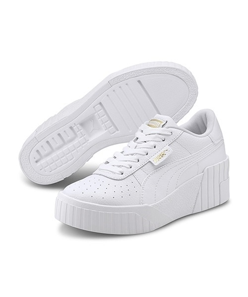 PUMA プーマ カリウェッジ ウィメンズ CALI WEDGE WNS LX1 373438 01  【送料無料　北海道/沖縄/離島を除く】 Puma white-Puma white 24.0ｃｍ