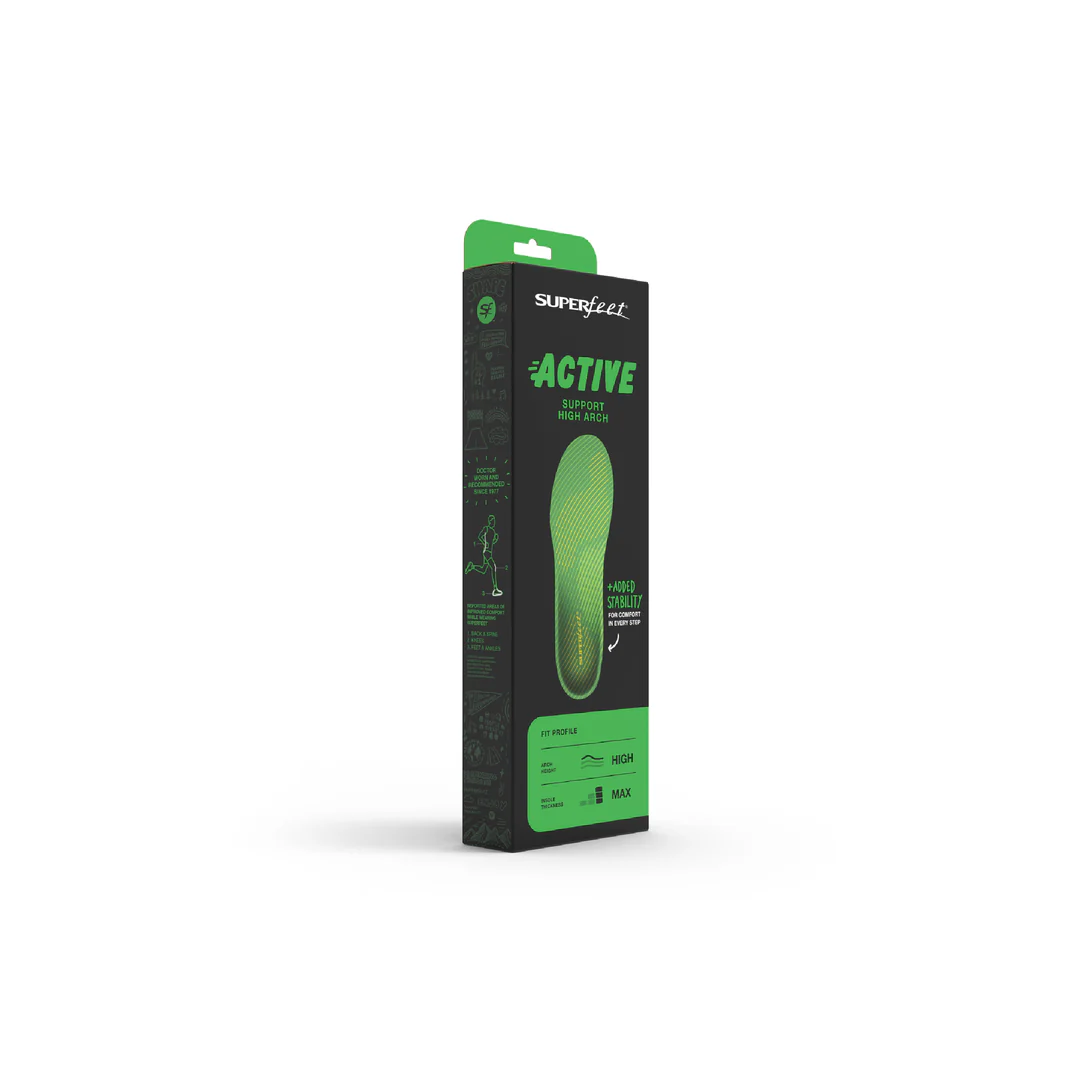 SUPERFEET  Active Support スーパーフィート インソール High Arch（GREEN) INSOLE  Fサイズ 27.0cm～30.0cm 正規品 863018252836 【税込み10,000円以下 送料1,100円 北海道/沖縄/離島着払い】 GREEN F (27.0～30.0cm)