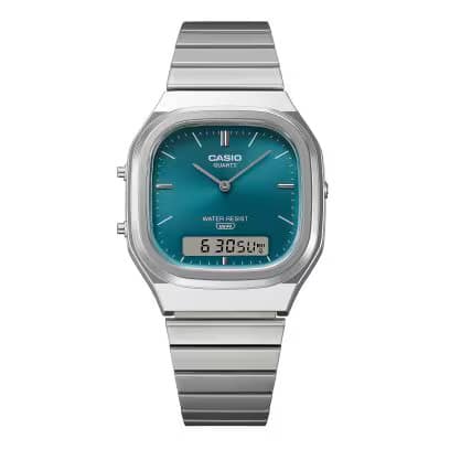 【再入荷】カシオ クラシック CASIO CASIO CLASSIC AQ-240E-3AJF GREEN メンズ レディース 4549526409578 腕時計 国内正規品  【 北海道/沖縄/離島 着払い】 3AJF FREE