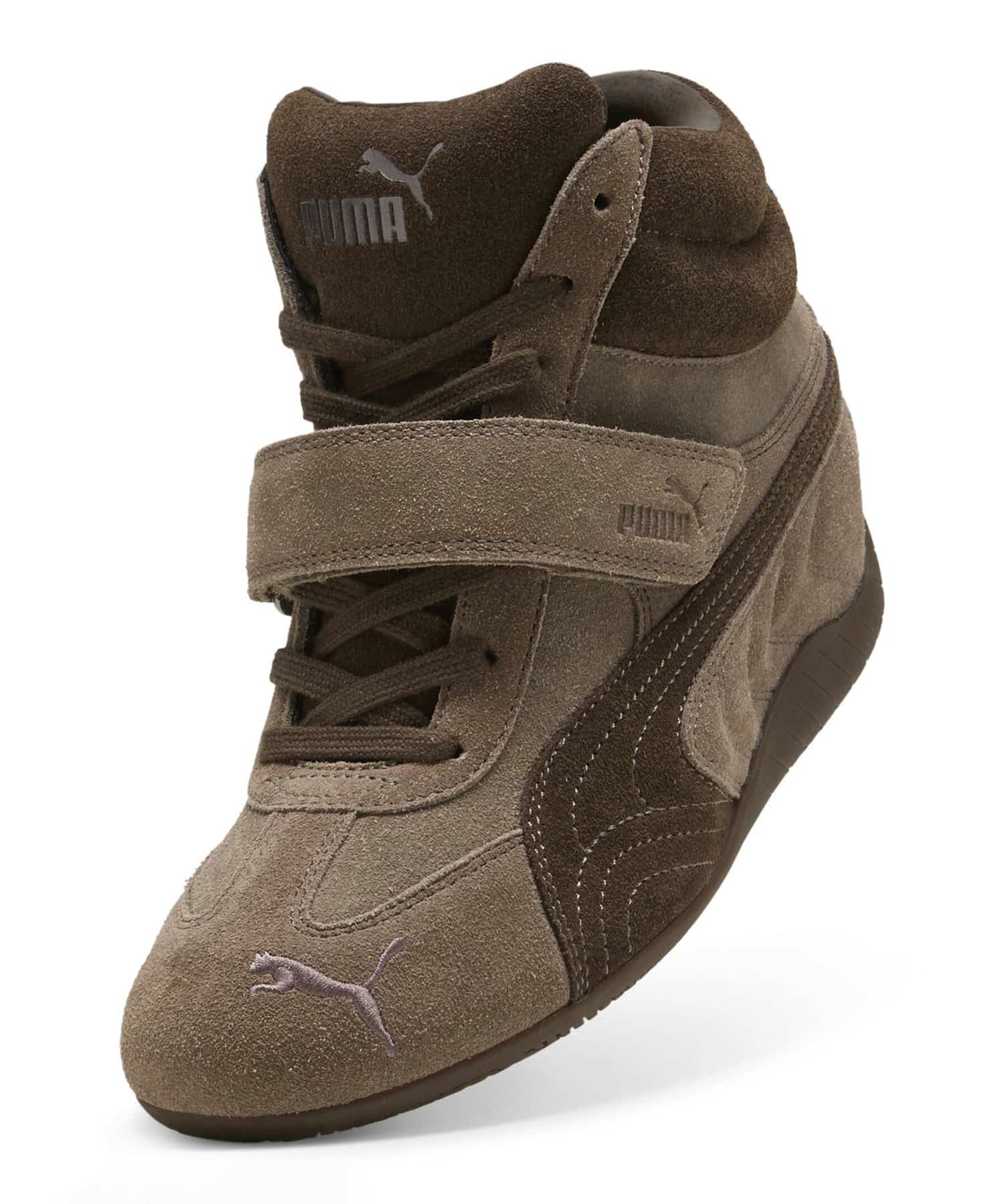 プーマ スピードキャット ウェッジ スニーカー PUMA SPEEDCAT WEDGE WNS Totally taupe-Chocolate 23.0㎝～25.0㎝ 407878_01 4069162834935 【送料無料 北海道/沖縄/離島を除く】 Totally taupe-Chocolate 23.0㎝