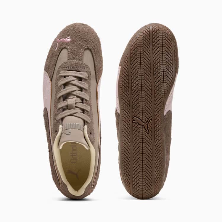 プーマ スピードキャットブラッシュド ラックス スニーカー PUMA SPEEDCAT BRUSHED LUXE WNS Mouse Gray-Gum 23.0㎝～25.0㎝ 407672_01 4070032763040 【送料無料 北海道/沖縄/離島を除く】 Totally taupe-Chocolate 23.0㎝