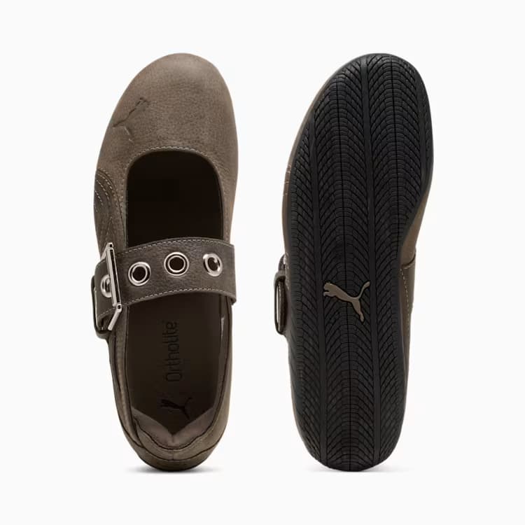 プーマ  ウィメンズ スピードキャット バレエ エトワール ドレスアップ スニーカー PUMA SPEEDCAT BALLET DRESS-UP WNS Matte Bronze-PUMA Black 23.5cm～24.5cm 408054_01 4070032879796 【送料無料 北海道/沖縄/離島を除く】 Matte Bronze-PUMA Black 23.5cm