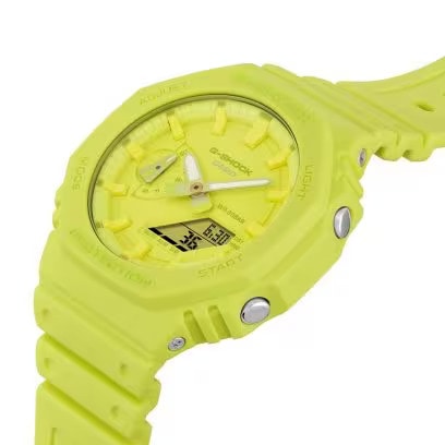 カシオ CASIO G-SHOCK GSHOCK ジーショック ANALOG-DIGITAL 2100Series GA-2100-9A9JF YELLOW カーボンコアガード構造 耐衝撃構造 （ショックレジスト） 20気圧防水 八角形 オクタゴンベゼル 腕時計 国内正規品 【送料無料 北海道/沖縄/離島除く】 9A9JF FREE