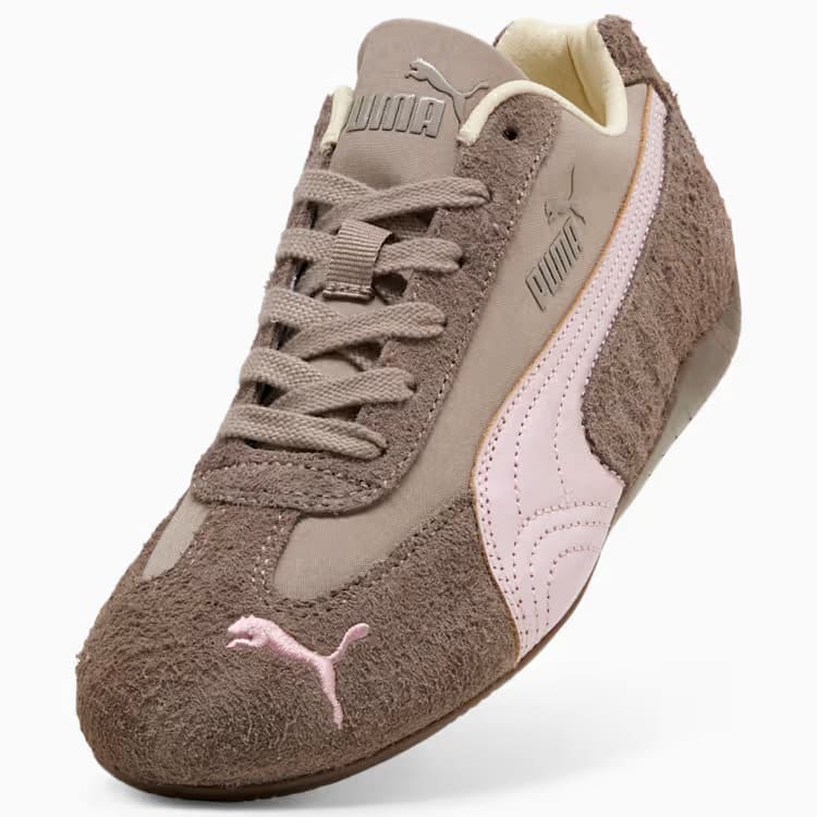 プーマ スピードキャットブラッシュド ラックス スニーカー PUMA SPEEDCAT BRUSHED LUXE WNS Mouse Gray-Gum 23.0㎝～25.0㎝ 407672_01 4070032763040 【送料無料 北海道/沖縄/離島を除く】 Totally taupe-Chocolate 23.0㎝