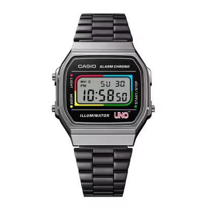 カシオ CASIO CLASSIC カシオクラシック 「UNO」コラボレーションモデル A168WEUC-1AJR 日常生活用防水  国内正規品 4549526374357【送料無料 北海道/沖縄/離島を除く】 1AJR FREE
