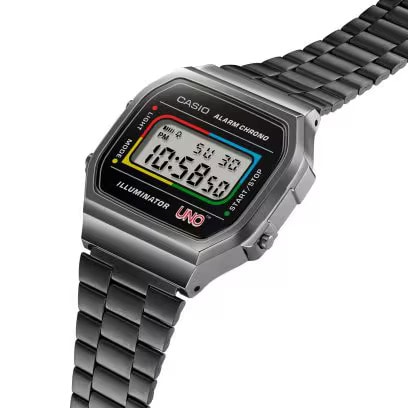 カシオ CASIO CLASSIC カシオクラシック 「UNO」コラボレーションモデル A168WEUC-1AJR 日常生活用防水 国内正規品  4549526374357【送料無料 北海道/沖縄/離島を除く】
