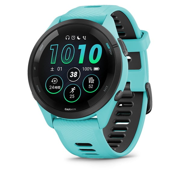 【DISCOUNT】 GARMIN ガーミン Forerunner 265 Aqua Suica対応  010-02810-42 GPS スマートウォッチ 通知機能 モーニングレポート レースウィジェット HRVステータス ランニングパワー PacePro機能 VO2 MAX GARMIN正規商品 【送料無料 北海道/沖縄/離島を除く】 Aqua FREE