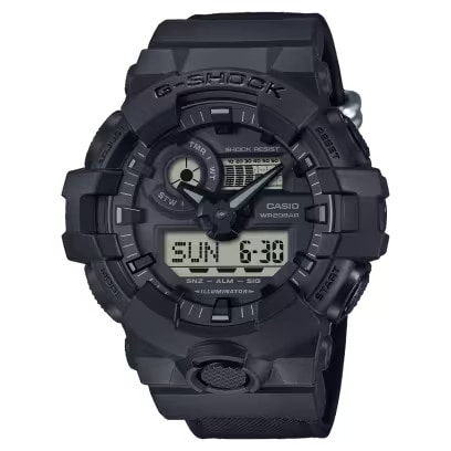 カシオ CASIO G-SHOCK GSHOCK ジーショック ANALOG  GA-700 SERIES GA-700BCE-1AJF クロスバンド (CORDURA Eco Fabric)  Utility blackシリーズ 耐衝撃構造（ショックレジスト） 20気圧防水 腕時計 国内正規品 【送料無料 北海道/沖縄/離島除く】 1AJF FREE