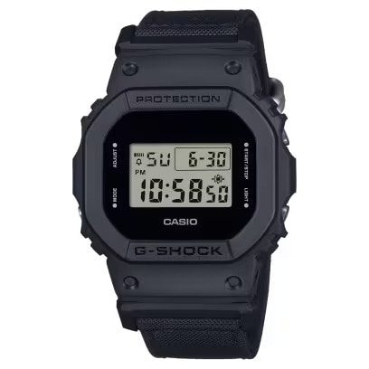カシオ CASIO G-SHOCK GSHOCK ジーショック DIGITAL  5600Series DW-5600BCE-1JF クロスバンド (CORDURA Eco Fabric) Utility blackシリーズ 耐衝撃構造 （ショックレジスト） 20気圧防水  腕時計 国内正規品 【送料無料 北海道/沖縄/離島除く】 1JF FREE