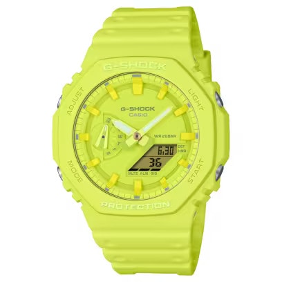 カシオ CASIO G-SHOCK GSHOCK ジーショック ANALOG-DIGITAL 2100Series GA-2100-9A9JF YELLOW カーボンコアガード構造 耐衝撃構造 （ショックレジスト） 20気圧防水 八角形 オクタゴンベゼル 腕時計 国内正規品 【送料無料 北海道/沖縄/離島除く】 9A9JF FREE