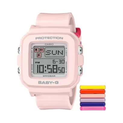 カシオ CASIO BABY-G BABYG ベビージー BABY-G＋PLUS BGD-10 Series BGD-10L-4JR ピンク  耐衝撃構造（ショックレジスト） 10気圧防水 カスタマイズバンドループ 腕時計 国内正規品 4549526392436 【送料無料  北海道/沖縄/離島を除く】