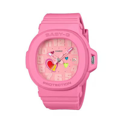 カシオ CASIO BABY-G BABYG ベビージー PLAYFUL HEARTS SERIES BGA-10 Series BGA-10-4AJF PINK 耐衝撃構造（ショックレジスト） 10気圧防水  腕時計 国内正規品 【送料無料 北海道/沖縄/離島を除く】 4AJF FREE