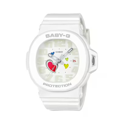 カシオ CASIO BABY-G BABYG ベビージー PLAYFUL HEARTS SERIES BGA-10 Series BGA-10-7AJF WHITE 耐衝撃構造（ショックレジスト） 10気圧防水  腕時計 国内正規品 【送料無料 北海道/沖縄/離島を除く】 7AJF FREE