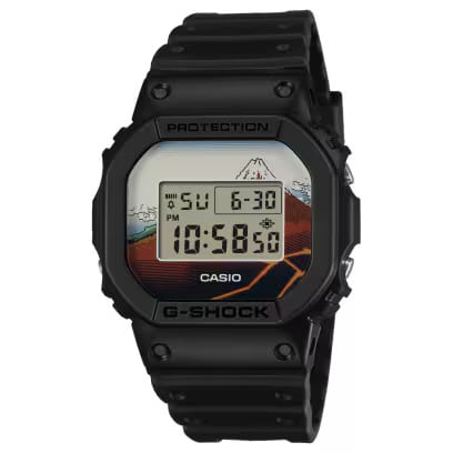 【NEW】 CASIO G-SHOCK GSHOCK カシオ ジーショック DIGITAL 5600 SERIES DW-5600KHSH25-1JR 葛飾北斎 富嶽三十六景 山下白雨 腕時計 国内正規品 4549526420870 【送料無料 北海道/沖縄/離島を除く】 1JR FREE