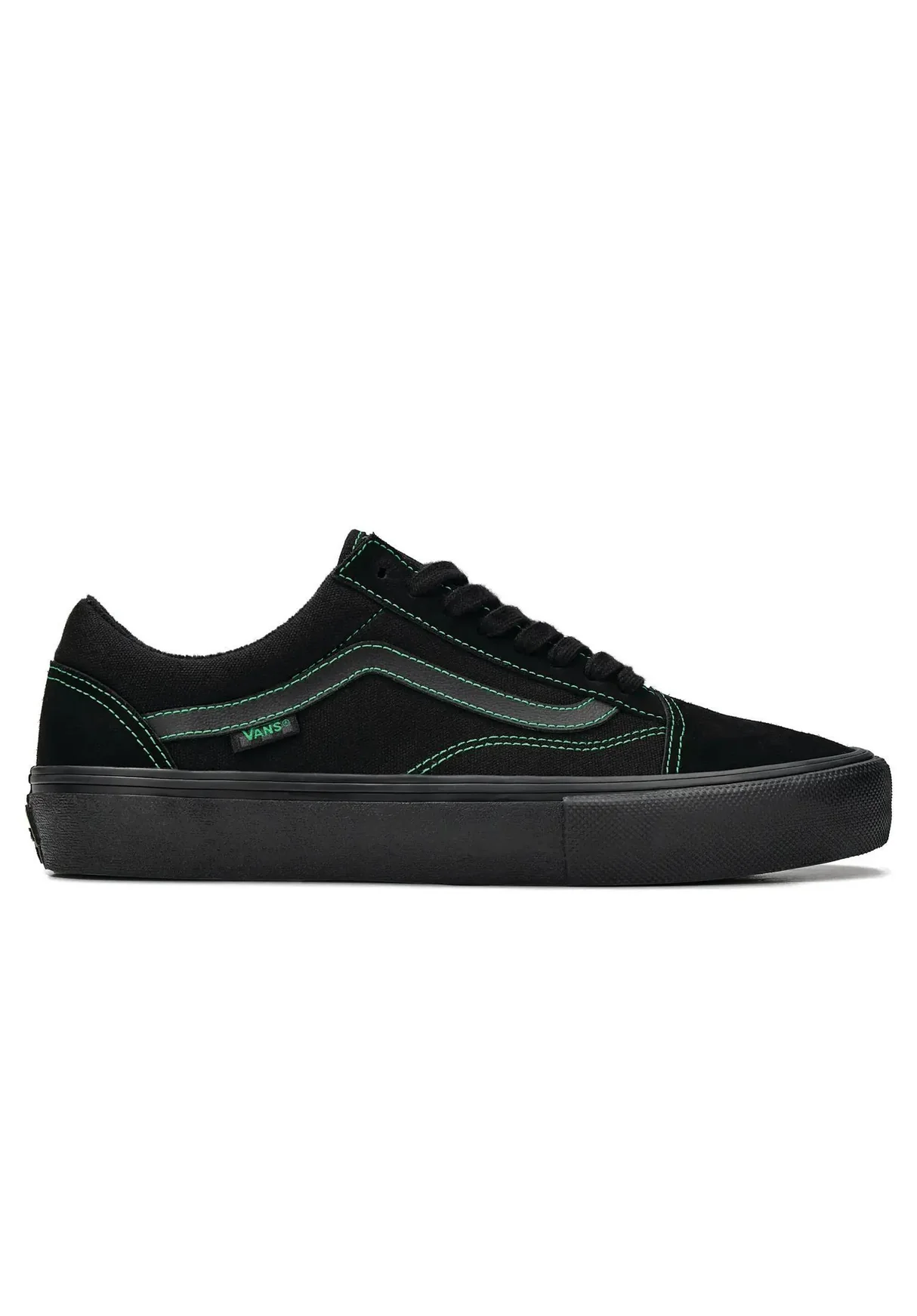 バンズ VANS SKATE OLD SKOOL BLACK/BLACK/GREEN VN000EDNGWH スケートオールドスクール  26.0cm～28.0㎝ スニーカー メンズ シューズ 0198266485331 【北海道/沖縄/離島 着払い】 BLACK/BLACK/GREEN 26.0cm
