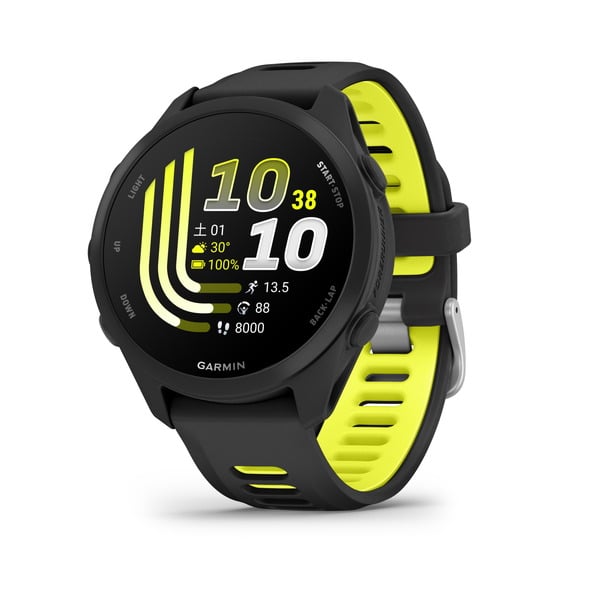 ガーミン GARMIN Forerunner 170（フォアランナー170） Black/Amp Yellow（ブラック/アンプ イエロー） 43mm シリコンバンド AMOLED（有機EL） 軽量 ランニングGPSウォッチ Suica対応 010-03920-40 07537593785867 腕時計 正規品 【送料無料 北海道/沖縄/離島を除く】 Black/Amp Yellow FREE