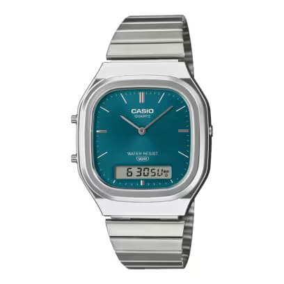 【再入荷】カシオ クラシック CASIO CASIO CLASSIC AQ-240E-3AJF GREEN メンズ レディース 4549526409578 腕時計 国内正規品  【 北海道/沖縄/離島 着払い】 3AJF FREE