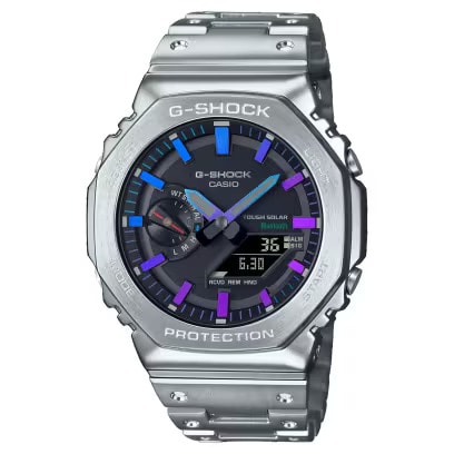 ◎カシオ CASIO G-SHOCK GSHOCK ジーショック  FULLMETAL 2100SERIES GM-B2100PC-1AJF  タフソーラー （ソーラー充電システム） モバイルリンク機能 20気圧防水 八角形 オクタゴン メタルベゼル 腕時計 国内正規品 【送料無料 北海道/沖縄/離島除く】