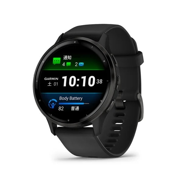 GARMIN ガーミン Venu 3 （ヴェニュー 3）GPSスマートウォッチ Black / Slate 010-02784-41 睡眠モニタリング お昼寝検出 Body Battery エネルギーモニター スポーツアプリ スピーカー/マイク内蔵 Suica 腕時計 ガーミン正規品 【送料無料 北海道/沖縄/離島を除く】
