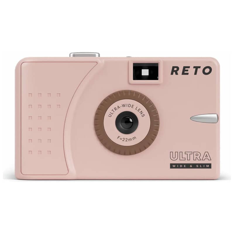 【★SALE★在庫限り★12時までのご注文で即日発送！】RETO Ultra Wide & Slim ウルトラワイド&スリム 35mm 再利用可能なフィルムカメラ - 22mmワイドレンズ フォーカスフリー 軽量  パステルピンク パステルピンク