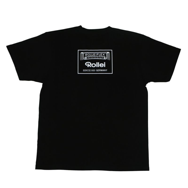 【数量限定★★Rollei公式プロダクト】 さらさら着心地Tシャツ ROLLEIFLEX+ロゴ ブラック　Lサイズ  ROLLEIFLEX+ロゴ ブラック Lサイズ