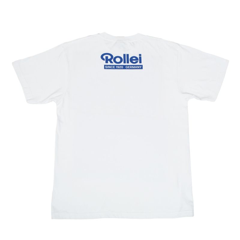 【数量限定★★Rollei公式プロダクト】 さらさら着心地Tシャツ Rollei丸ロゴ ホワイト　Mサイズ Rollei丸ロゴ ホワイト Mサイズ