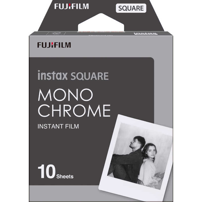 【★12時までのご注文で即日出荷！】富士フイルム FUJIFILM スクエアフォーマットフィルム instax SQUARE モノクロフレーム　10枚入 INSTAX SQUARE  WW 1