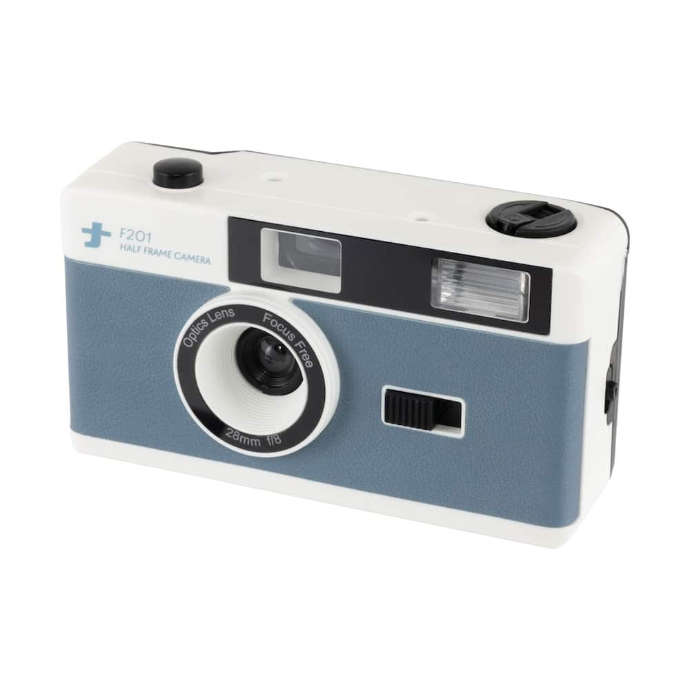【★SALE★12時までのご注文で即日出荷！★】ナカバヤシ  フィルムナカメラhalf　 ブルー（36枚撮りのフィルムを入れると倍の72枚撮影できます） ブルー ハーフ