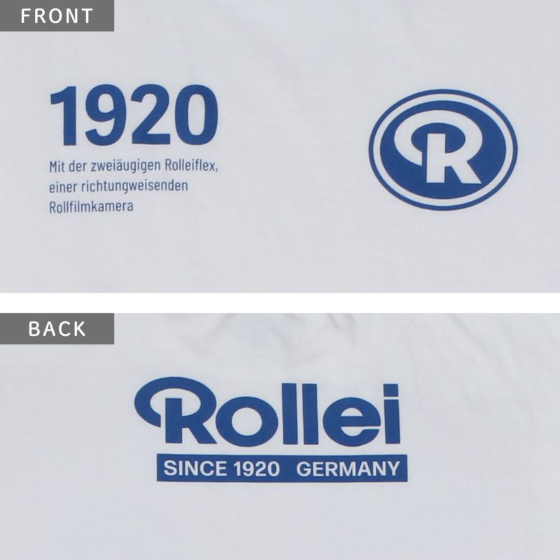 【数量限定★★Rollei公式プロダクト】 さらさら着心地Tシャツ Rollei丸ロゴ ホワイト　Mサイズ Rollei丸ロゴ ホワイト Mサイズ