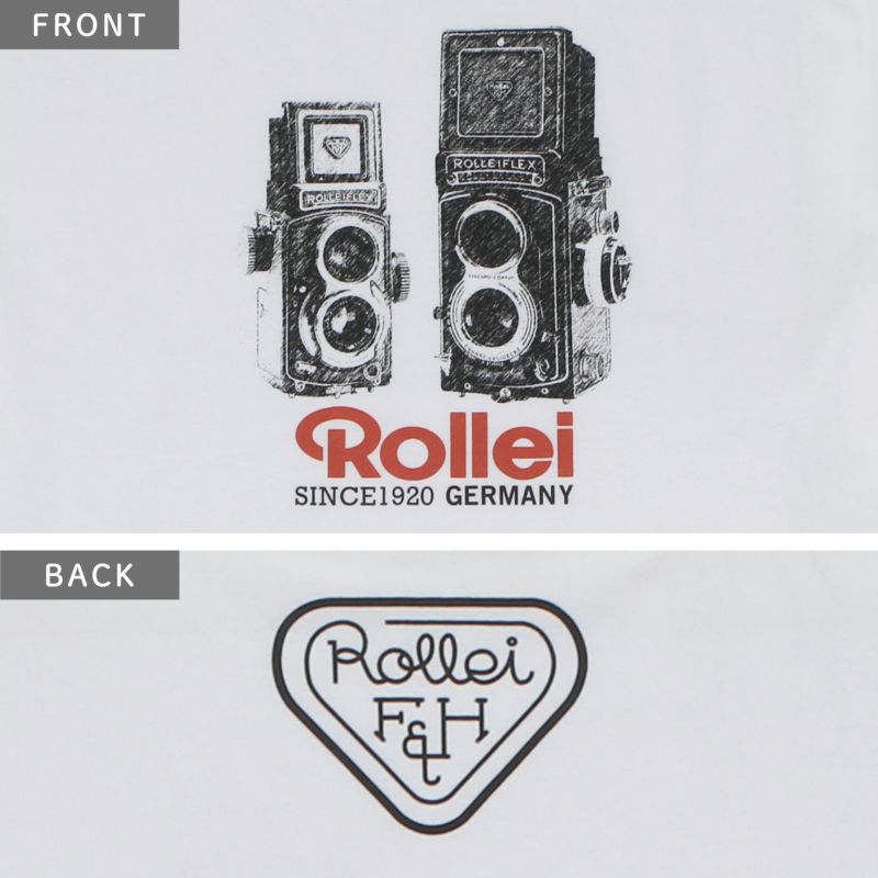 【数量限定★★Rollei公式プロダクト】 さらさら着心地Tシャツ ROLLEIFLEX ホワイト　Mサイズ ROLLEIFLEX ホワイト Mサイズ