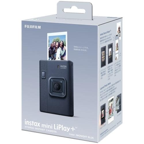【★今なら！チェキフィルム20枚付き★12時までのご注文で即日発送】富士フイルム FUJIFILM ハイブリッドインスタントカメラ チェキ instax mini LiPlay＋（インスタックス ミニ リプレイ プラス） MIDNIGHT BLUE（ミッドナイトブルー） INS LIPLAY PLUS MIDNIGHT BLUE