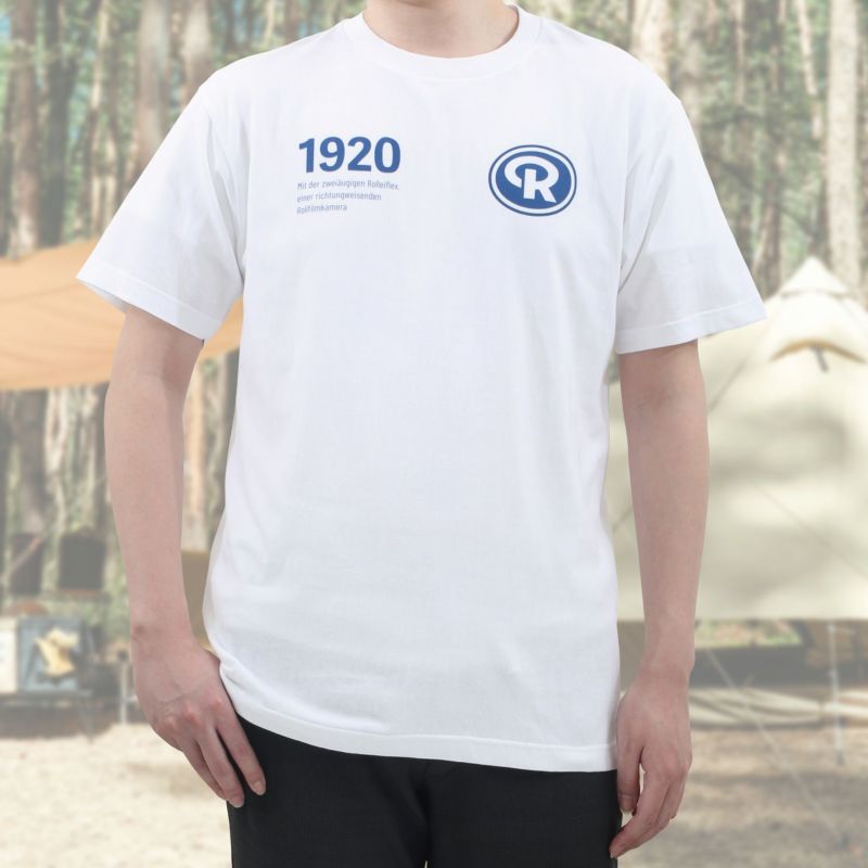【数量限定★★Rollei公式プロダクト】 さらさら着心地Tシャツ Rollei丸ロゴ ホワイト　Lサイズ Rollei丸ロゴ ホワイト Lサイズ