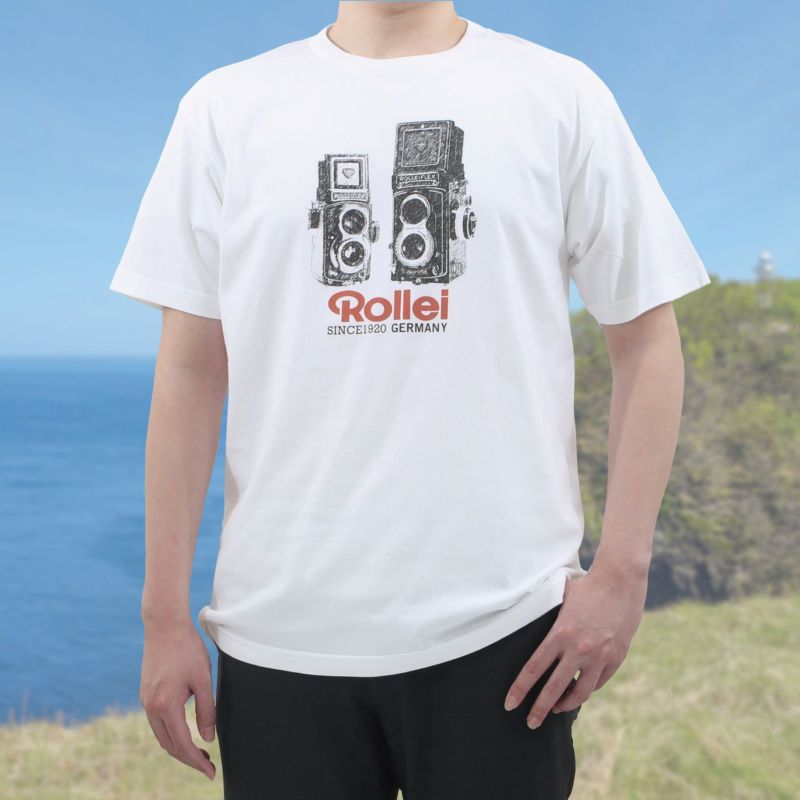 【数量限定★★Rollei公式プロダクト】 さらさら着心地Tシャツ ROLLEIFLEX ホワイト　Mサイズ ROLLEIFLEX ホワイト Mサイズ