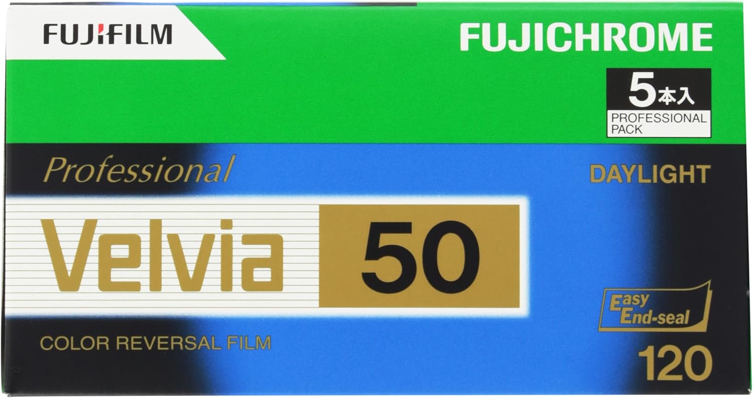 【★SALE★在庫限り★12時までのご注文で即日出荷！】FUJIFILM リバーサルブローニーフィルム　120mm  ベルビア50　36枚撮  5本入り！