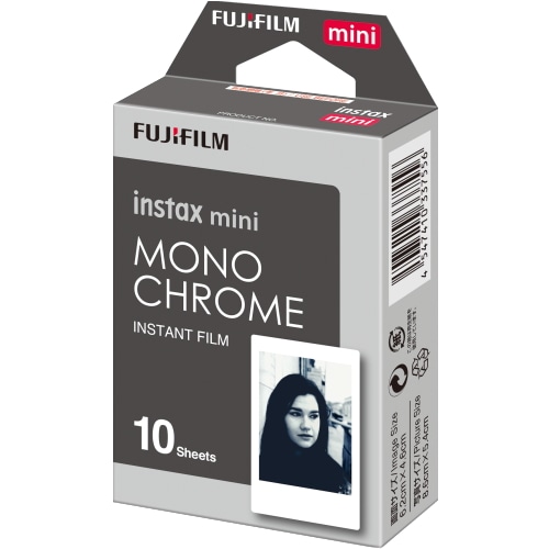 【12時までのご注文で即日出荷!】 富士フイルム FUJIFILM INSTAX MINI チェキ用絵柄フィルム 10枚入り(1パック)モノクロ チェキフィルム MONO CHROME