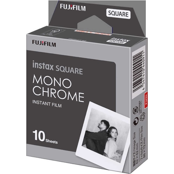 【★12時までのご注文で即日出荷！】富士フイルム FUJIFILM スクエアフォーマットフィルム instax SQUARE モノクロフレーム　10枚入 INSTAX SQUARE  WW 1
