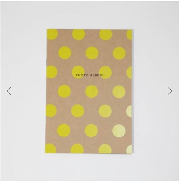 【12時までのご注文で即日出荷★コイデカメラオリジナル商品】★3冊セット★黒台紙ポケットアルバム(Lサイズ24枚・KGサイズ12枚収納)　ドット/イエロー ドット/イエロー