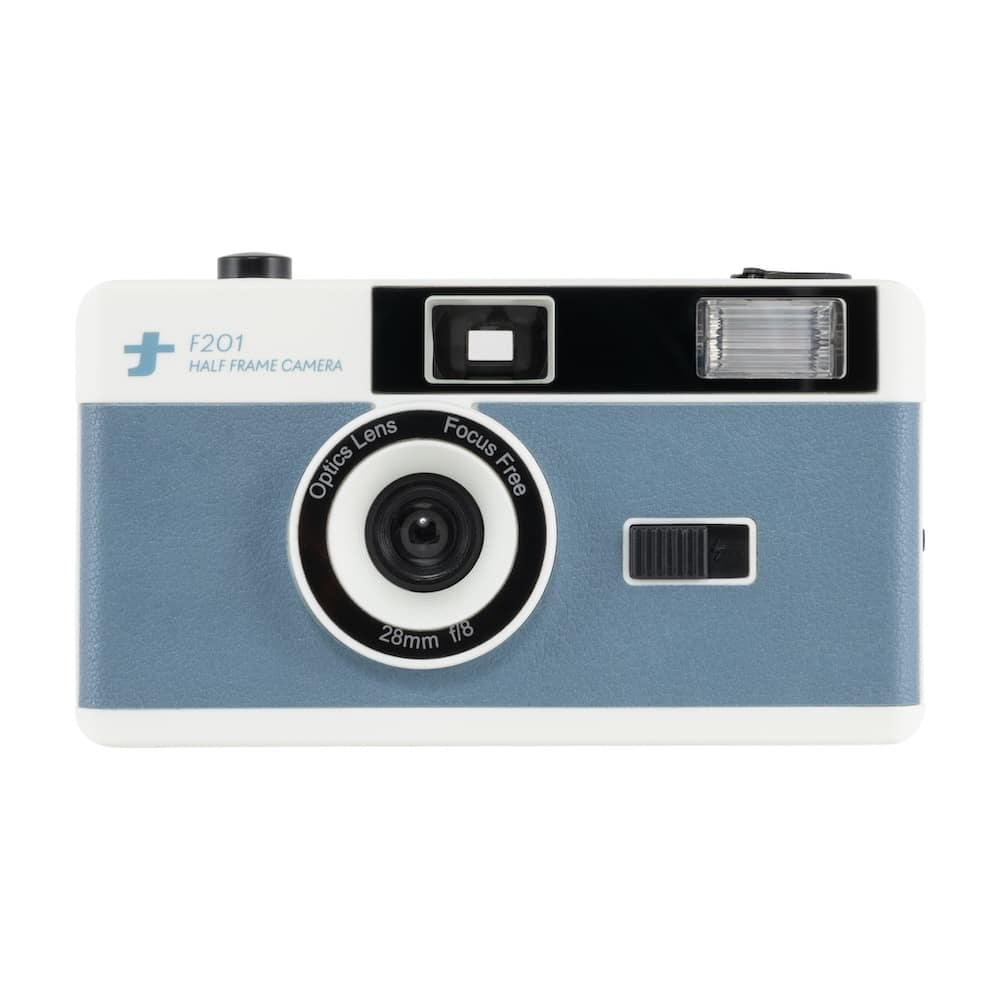 【★SALE★12時までのご注文で即日出荷！★】ナカバヤシ  フィルムナカメラhalf　 ブルー（36枚撮りのフィルムを入れると倍の72枚撮影できます） ブルー ハーフ