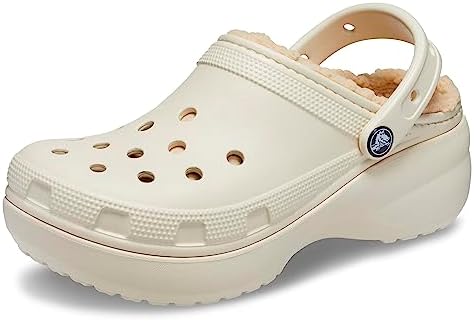 CROCS クロックス Classic Platform Lined Clog W クラシック プラットフォーム ラインド クロッグ BEG