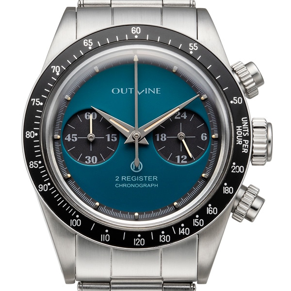 ♪【OUTLINE×TiCTAC】2レジスタークロノ YK20232-3BL ブルーグリーン チックタック専売モデル クォーツ