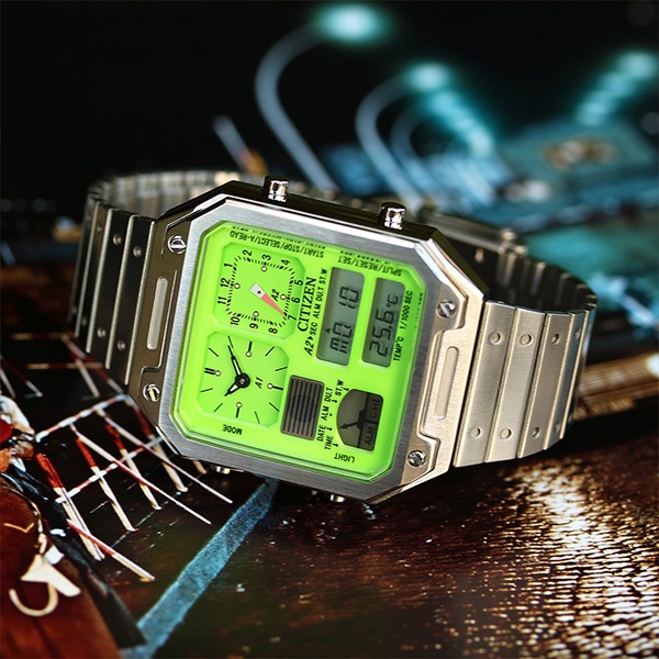 ★【CITIZEN RECORD LABEL】サーモセンサー JG2120-65W TiCTAC限定 クォーツ ユニセックス