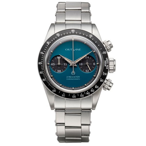 ♪【OUTLINE×TiCTAC】2レジスタークロノ YK20232-3BL ブルーグリーン チックタック専売モデル クォーツ