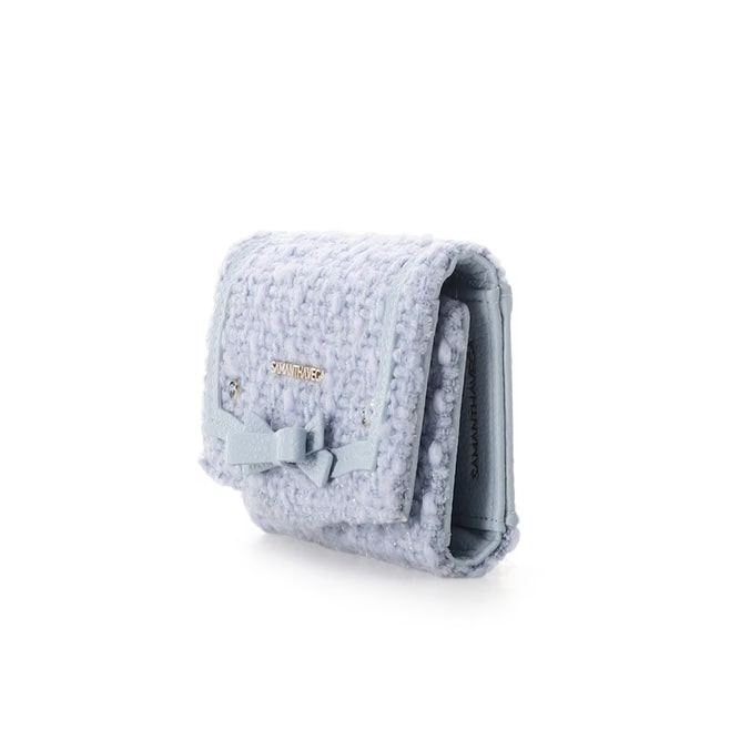 ソリッドリボンツイードキーケース