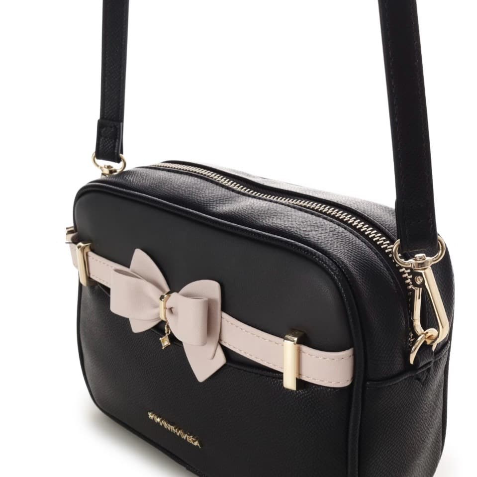 バイカラーアクセントリボンミニショルダーバッグ